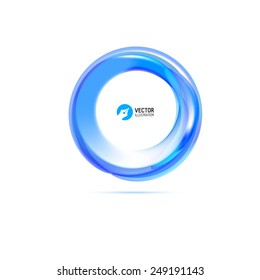 Blue circle. Vector illustration for your business