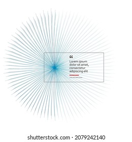 Blue circle vector sunburst. Color sunbeams. lines outgoing from center and located in circle. Frame with rays