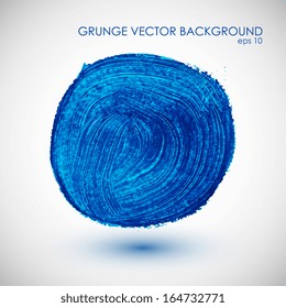 blue circle, watercolor