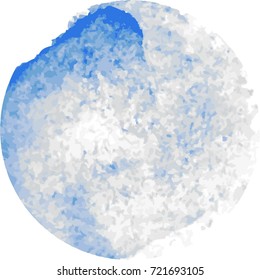 Blue Circle Watercolor Splash Vector