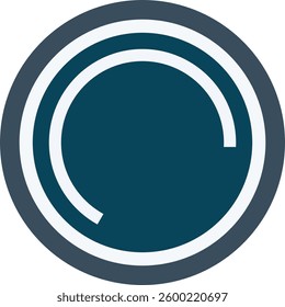 a blue circle with a white line through it