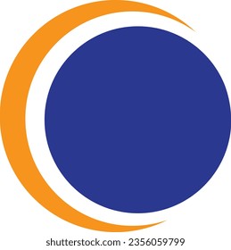 Blue circle within an orange C; logo design; geometric; boll.