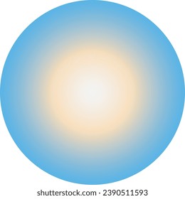 blue circle with yellow center. has smooth edges, and the color is dark blue, the color is bright yellow The circles and dots appear transparent, so the background is visible through them. 