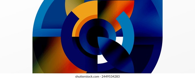 Un círculo azul con un círculo amarillo en el medio sobre un fondo blanco Alta calidad
