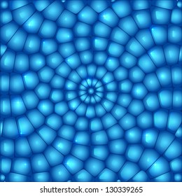 Blue circled abstract bricks vector backgrounds