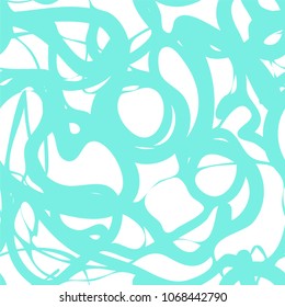Blue circled lines pattern/ Abstract seamless vector background