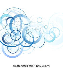 Blue circles abstract background