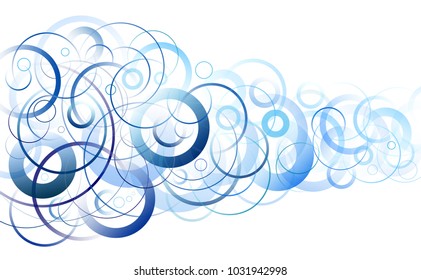 Blue circles abstract background