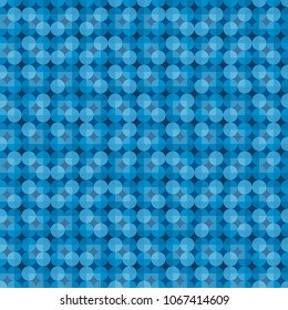 Blue circles abstract seamless vector pattern