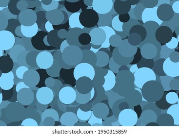 Blau kreist Hintergrund. Blaue Konfetti. Vektorgrafik.

