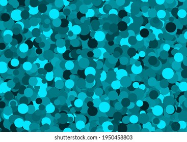 Blue circles background. Blue confetti. Vector illustration.
