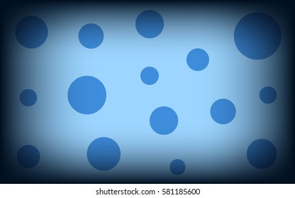 blue circles. darkened background. vector illustration
