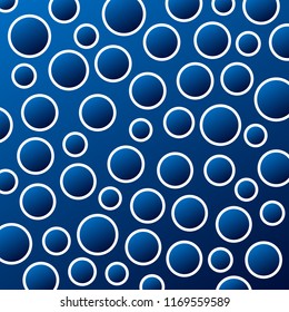 Blue circles on a blue and white background