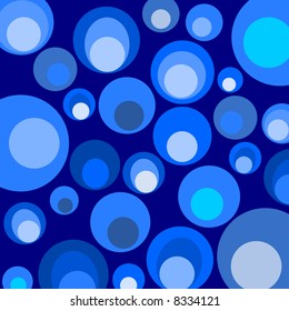 Blue circles pattern background.