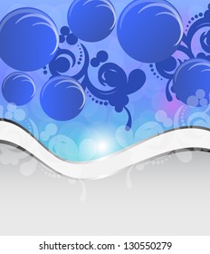 Blue circles with place for text