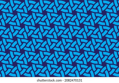 Blue Circles - Seamless Geometric Vector Pattern