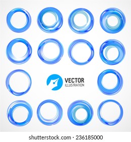 Blue circles. Vector illustration for your business