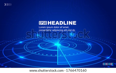 Blue circuit board abstract technology concept, internet technology background.