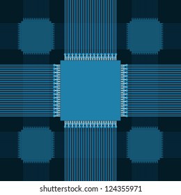 Blue circuit board background