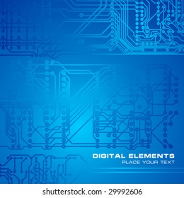 Blue circuit board background