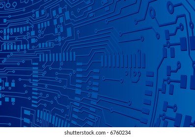 Blue Circuit Board Background
