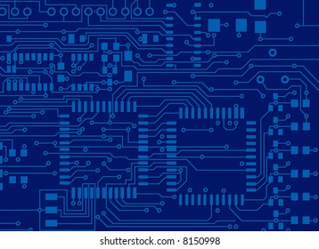 Blue Circuit Board Background