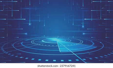 Blue circuit board with luminescent ray technology future light scene