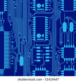 blue circuit board pattern