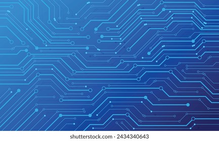 Blue circuit board structure. Science and technology design