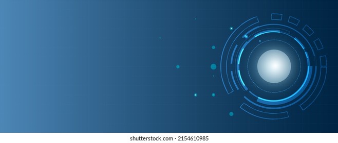 Blaue Schaltung, elektronisch, elektrisch, kreisförmig, technologisch wissenschaftstheoretisch, Vektorhintergrund 