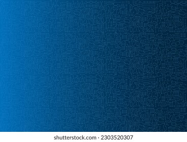 Línea electrónica o eléctrica de circuito azul con fondo vectorial de tecnología de ingeniería de círculo 