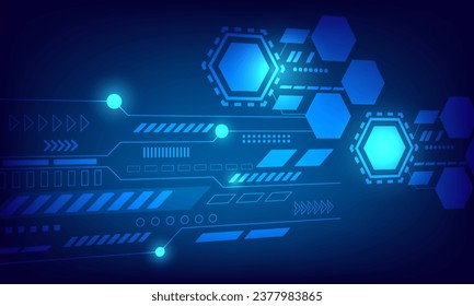 líneas de circuito azul conexión de red tecnología de alta tecnología fondo abstracto