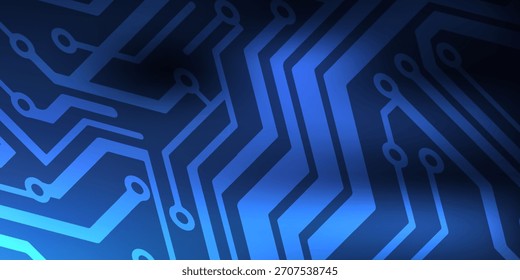Fundo De Circuito Azul Com Circuitos Tecnológicos Abstratos Para Inovação E Tecnologia Digital