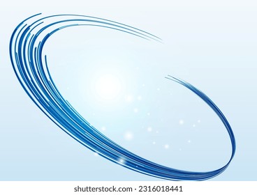 Blue circular abstract wave background