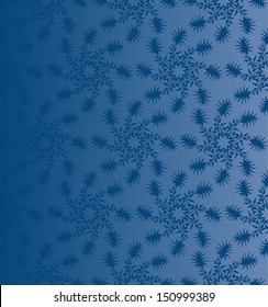blue circular floral seamless pattern