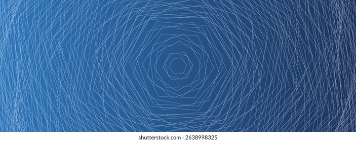 Blue circular lines abstract futuristic technology banner design. Vector background