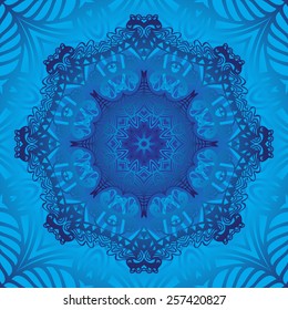 blue circular ornament
