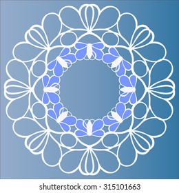 blue, circular ornament
