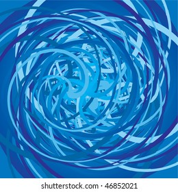 Blue circular scribble background pattern