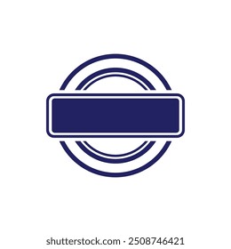 Blue Circular Stamps Vector Illustration