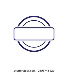 Blue Circular Stamps Vector Illustration