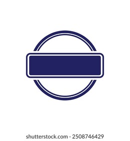 Ilustración vectorial de sellos circulares azules