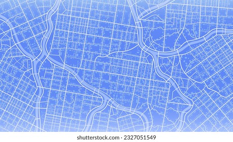 Área de la ciudad azul, mapa de fondo, calles. Panorama urbano en Skyline. Ilustración cartográfica. Proporción panorámica, mapa digital plano de diseño. Vista superior de Ciudad del vector. Ver desde arriba del mapa