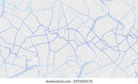 Área de la ciudad azul, mapa de fondo, calles. Panorama urbano en Skyline. Ilustración cartográfica. Proporción panorámica, mapa digital plano de diseño. Vista superior de Ciudad del vector. Ver desde arriba del mapa