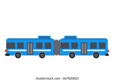 Blue City Bus Vector