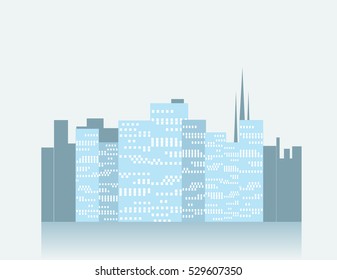 Blue City design, vector illustration