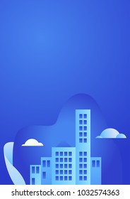 blue city vector eps 10