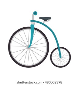 blue classic bicycle