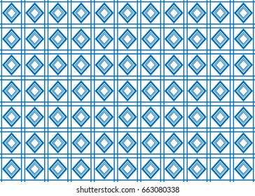  blue classic geometric pattern vector design.
