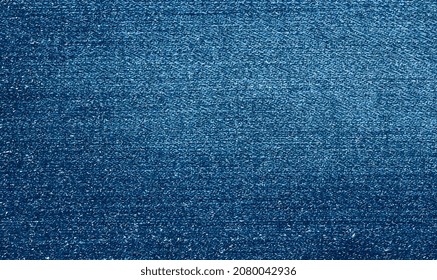 Blue classic jeans denim texture. Realistic vector background of blue jeans denim texture. Background for copy space for text. Detailed texture fabric denim background. Jeans apparel texture. Vector